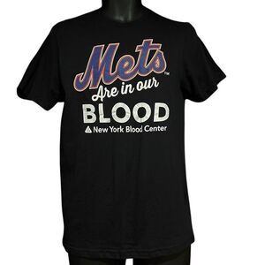 The Mets Are In Our Blood NYBC Black Orange T-Shirt Men’s Small